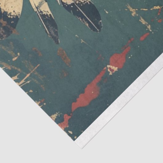 アメリカのインドのチーフデジタルアートシリーズのデコページ 薄葉紙 (詳細)