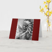 アメリカのインドのチーフ カード (黄色い花)