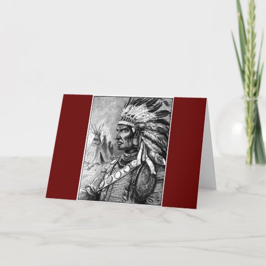 アメリカのインドのチーフ カード (正面)