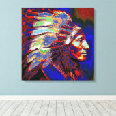 アメリカのインドのチーフ キャンバスプリント (インサイチュ (ウッドフロア))