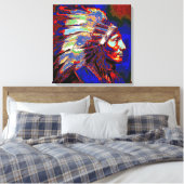 アメリカのインドのチーフ キャンバスプリント (インサイチュ (寝室))