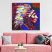 アメリカのインドのチーフ キャンバスプリント (インサイチュ (リビング))