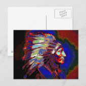 アメリカのインドの主要グラフィック ポストカード (正面/裏面)