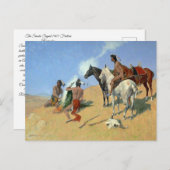 アメリカのインドの煙の信号 ポストカード (正面/裏面)