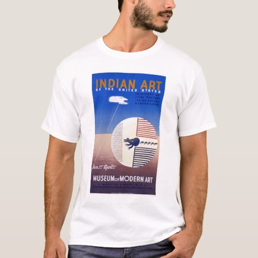 アメリカのインドの芸術1936 WPA Tシャツ (正面)