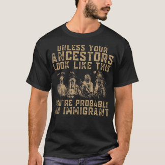 アメリカのインド人はあなたは移民だろう Tシャツ