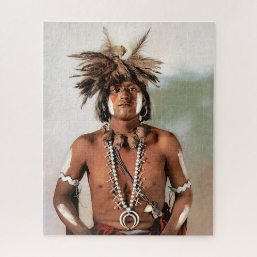 アメリカのインド人、スネークの司祭 ジグソーパズル (縦)