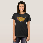 アメリカのインド先住民部族の地図 Tシャツ (正面フル)