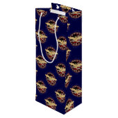 アメリカのイーグルと国旗、ブルーブルーワイン抱き枕 ワインギフトバッグ (裏面アングル)