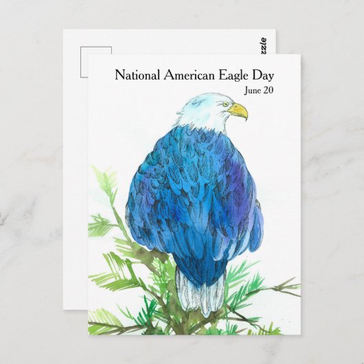 アメリカのイーグルの日6月20日の野生動物 ポストカード (正面/裏面)