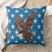 アメリカのイーグルブルー クッション (ブランケット)