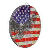アメリカのイーグル&アメリカ国旗の古いスタイルダーツボード ダーツボード (正面左)