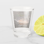 アメリカのウィゲオン野生動物写真 ショットグラス (裏面)