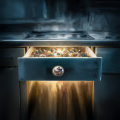 アメリカのウィドジョンは岩の上でアヒルをする セラミックノブ