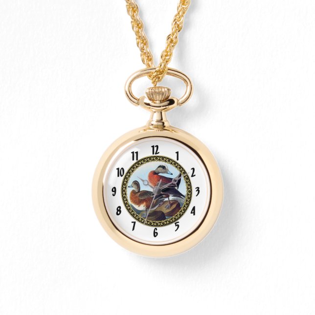 アメリカのウィドジョンは岩の上でアヒルをする 腕時計 (正面)