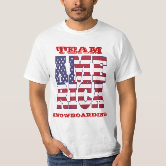 アメリカのウィンタースポーツチーム Tシャツ (正面)