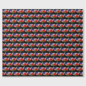 アメリカのウェールズ国旗の地図 ラッピングペーパー (フラット)