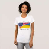 アメリカのウクライナ装飾用クッション Tシャツ (正面フル)