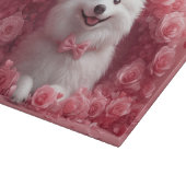 アメリカのエスキモとバラ – バレンタインデー カッティングボード (角)