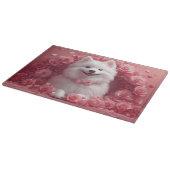 アメリカのエスキモとバラ – バレンタインデー カッティングボード (角)