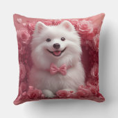 アメリカのエスキモとバラ – バレンタインデー クッション (裏面)