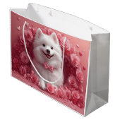 アメリカのエスキモとバラ – バレンタインデー ラージペーパーバッグ (裏面アングル)