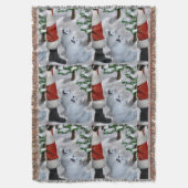 アメリカのエスキモクリスマス スローブランケット (正面縦)