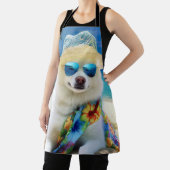 アメリカのエスキモビーチ、犬の恋人のための夏の贈り物 エプロン (インサイチュ)