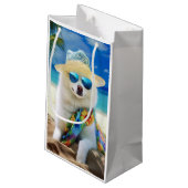 アメリカのエスキモビーチ、犬の恋人のための夏の贈り物 スモールペーパーバッグ (裏面アングル)