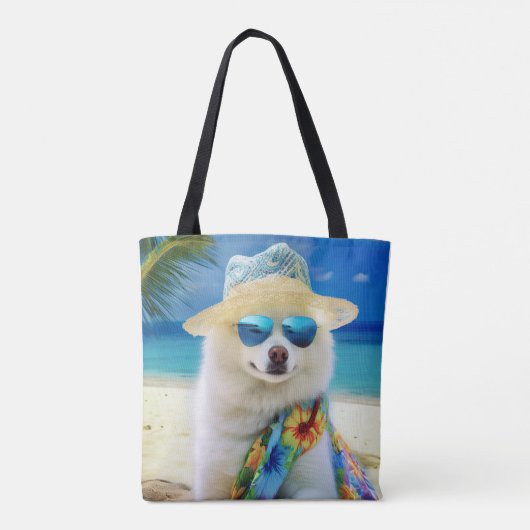 アメリカのエスキモビーチ、犬の恋人のための夏の贈り物 トートバッグ (裏面)