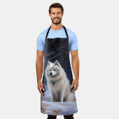 アメリカのエスキモーが雪のクリスマスを過ごす エプロン (着用した状態)