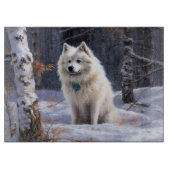 アメリカのエスキモーが雪のクリスマスを過ごす カッティングボード (正面)