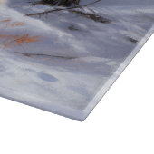 アメリカのエスキモーが雪のクリスマスを過ごす カッティングボード (角)