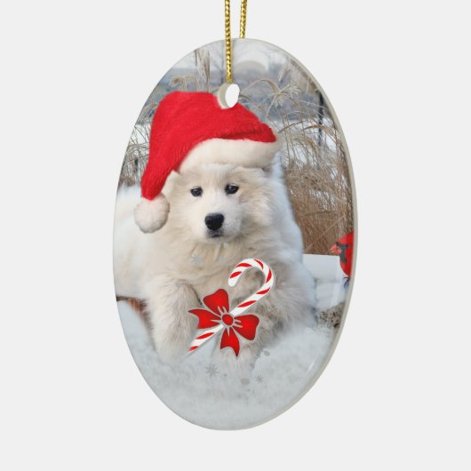 アメリカのエスキモーのメリークリスマスのオーナメント セラミックオーナメント (左)