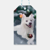 アメリカのエスキモー犬のクリスマス ギフトタグ (裏面)
