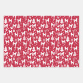 アメリカのエスキモー犬のクリスマス ラッピングペーパーシート (正面3)