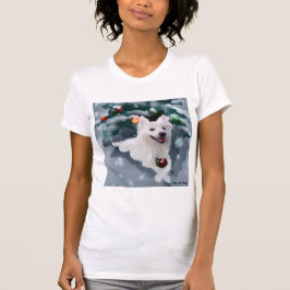 アメリカのエスキモー犬のクリスマス Tシャツ