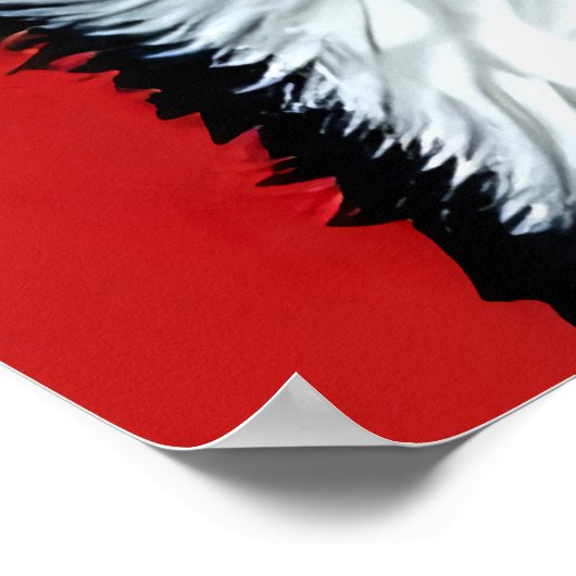 アメリカのエスキモー犬のポートレート | AIアートポスター ポスター (角)