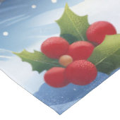 アメリカのエスキモー犬の冬のワンダーランドクリスマス テーブルクロス (アングル)