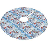 アメリカのエスキモー犬の冬のワンダーランドクリスマス ブラッシュドポリエステルツリースカート (アングル)