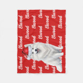 アメリカのエスキモー犬の名前パターン（の模様が）あるクリスマス フリースブランケット (正面)