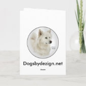 アメリカのエスキモー犬の芸術のギフト カード (裏面)