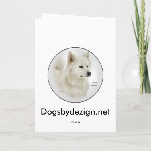 アメリカのエスキモー犬の芸術のギフト カード (裏面)