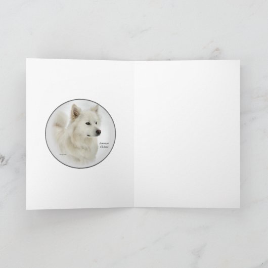 アメリカのエスキモー犬の芸術のギフト カード (内部)