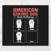 アメリカのエスキモー犬の訓練ガイド スパークリングワインラベル (シングルラベル)