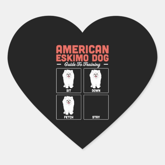 アメリカのエスキモー犬の訓練ガイド ハートシール (正面)