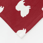 アメリカのエスキモー犬はパターンのシルエットを描きます フリースブランケット (角)