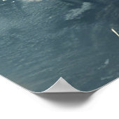 アメリカのエスキモー犬オートバイクリスマスに乗る ポスター (角)