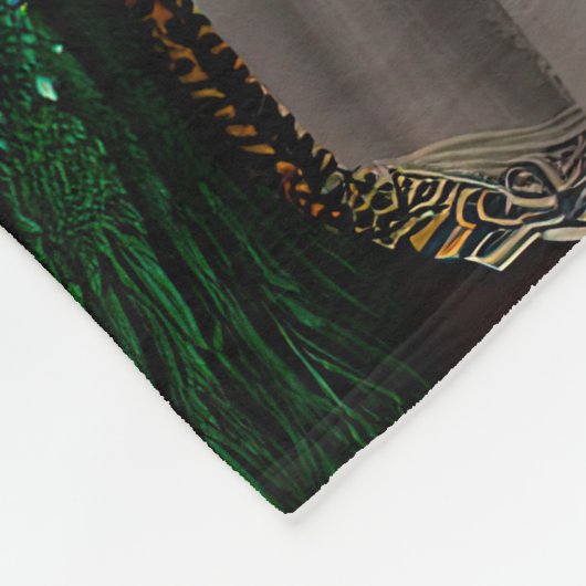 アメリカのエスキモー犬サンパトリックのデイドレス フリースブランケット (角)