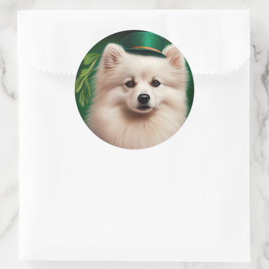 アメリカのエスキモー犬サンパトリックのデイドレス ラウンドシール (バッグ)